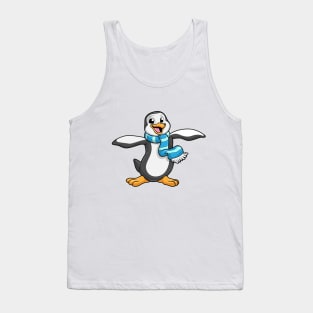 Penguin with Scarf Tank Top